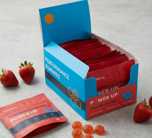 Strawberry Power Up Pre-Workout Supplements 12-Pack