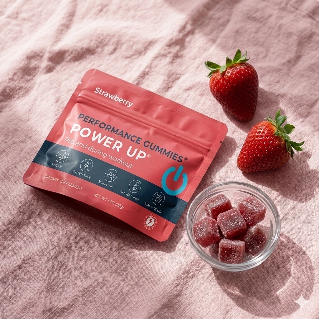 Strawberry Power Up Pre-Workout Supplements 12-Pack